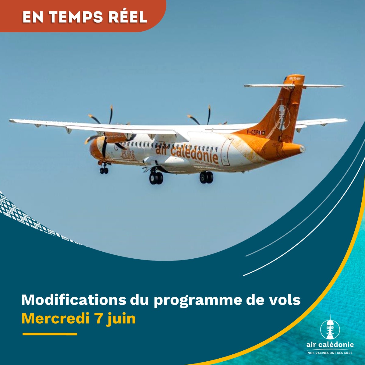 Modifications programme de vols - mercredi 7 juin