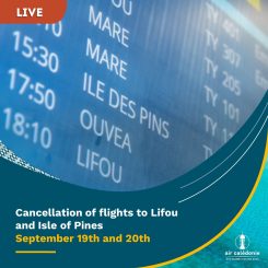 Blocages des aéroports de Lifou et de l'Ile des Pins - annulation des vols du mardi 19 septembre et le mercredi 20 septembre