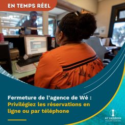 Suite à l'incendie du jeudi 5 octobre, l'agence de Wé n'est plus opérationnelle. La compagnie invite ses clients de Lifou à privilégier la réservation en ligne ou par téléphone.