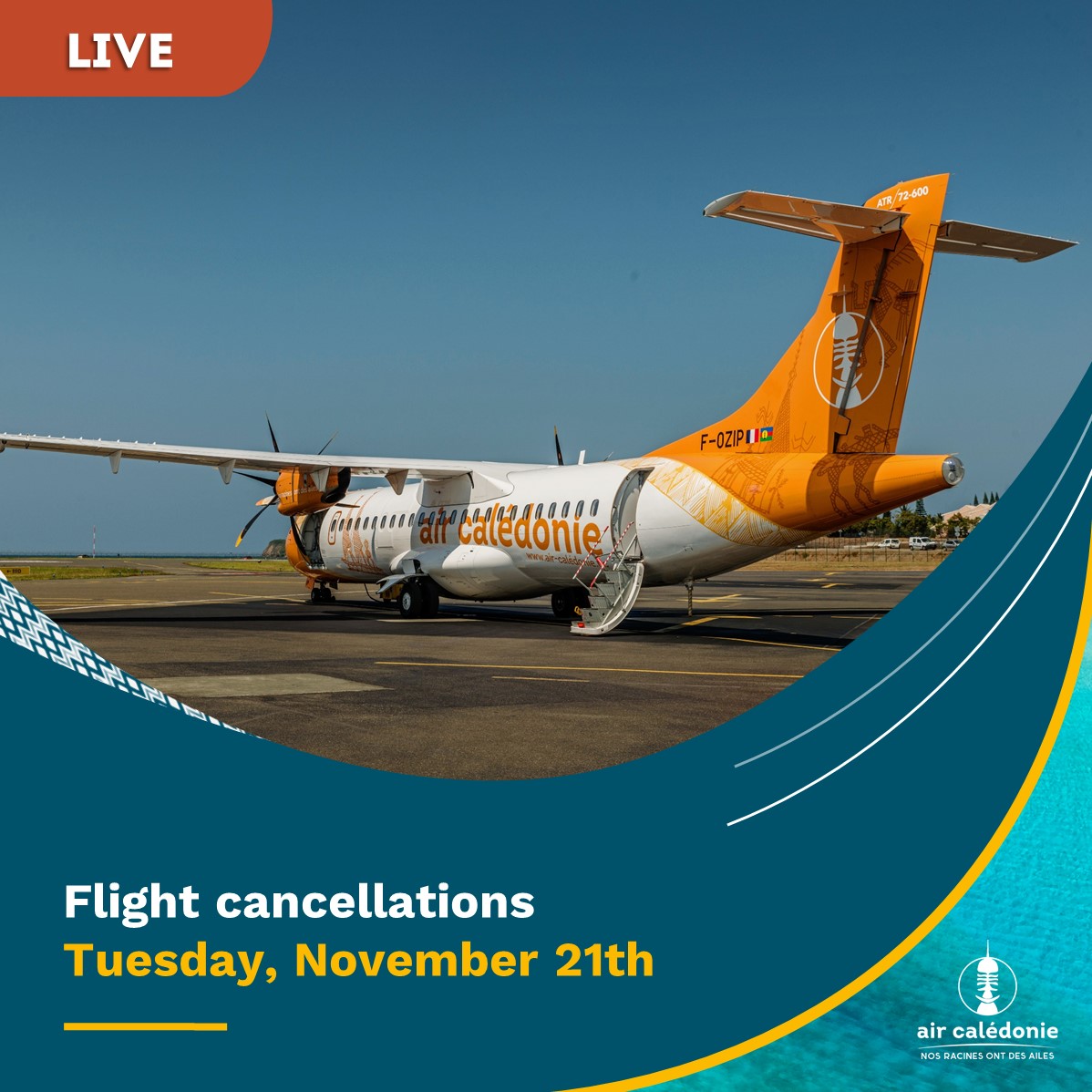 Annulation de vols pour Lifou - mardi 21 novembre