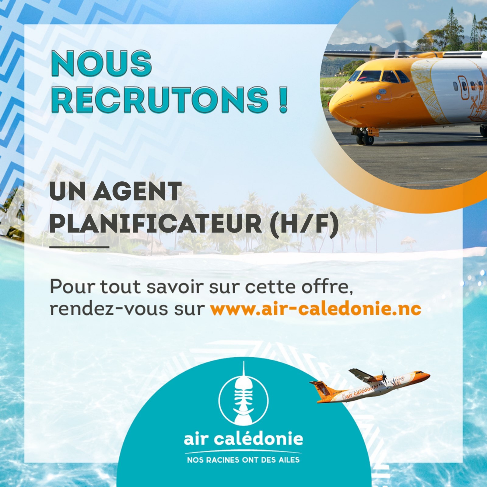 Air Calédonie recrute un agent planificateur